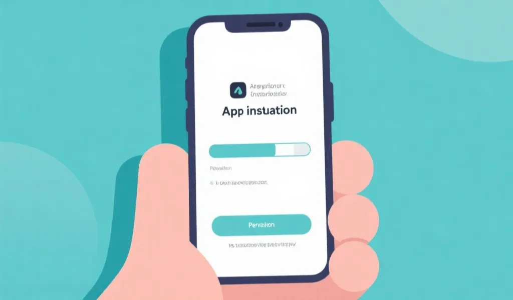 应用安装流程动感插图